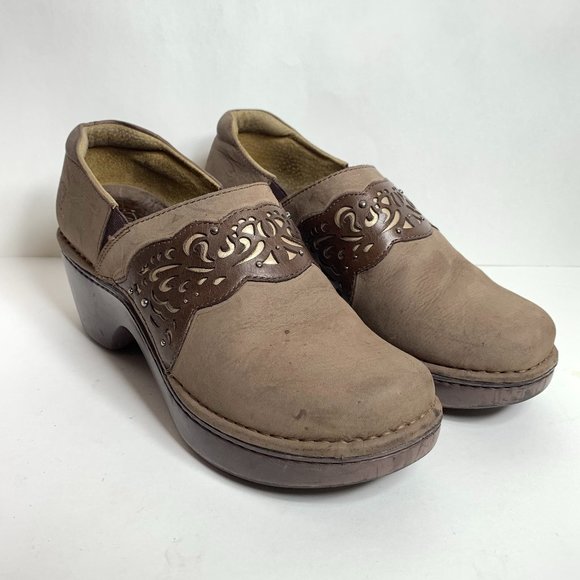 Ariat Tambour Women's Size 9 Leather Clogs Slip On Wedge Heel Mule Shoe - Picture 3 of 15